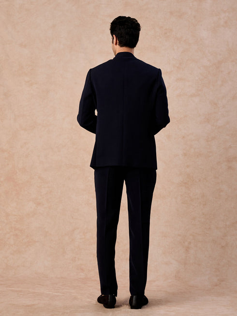 Manyavar Royal Blue Intrigue Jodhpuri Suit