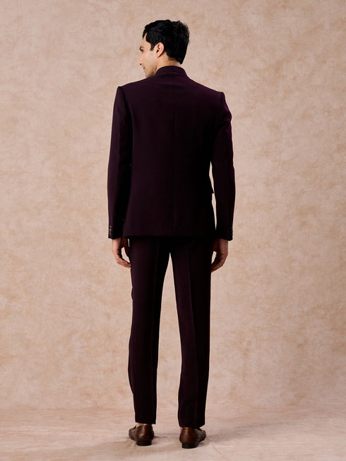 Manyavar Wine Wonder Jodhpuri Suit