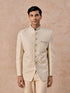 Manyavar Elegant Cream Jodhpuri Suit