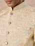 Manyavar Beige Elegance Satin Jodhpuri Suit