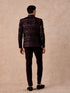 Manyavar Velvety Wine Glory Jodhpuri Suit
