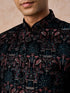 Manyavar Teal Green Velvet Splendour Jodhpuri Suit