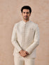 Manyavar Elegant Cream Jodhpuri Suit
