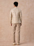 Manyavar Exquisite Beige Open Jodhpuri Suit