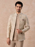 Manyavar Exquisite Beige Open Jodhpuri Suit