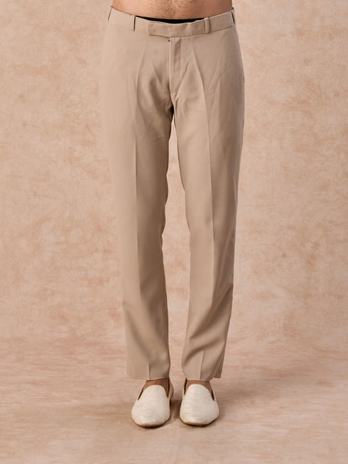 Manyavar Exquisite Beige Open Jodhpuri Suit