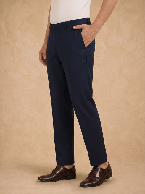 Manyavar Velvety Charm Dark Blue Open Jodhpuri Suit