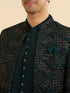 Manyavar Vijay's Emerald Green Velvet Embroidered Jodhpuri Suit