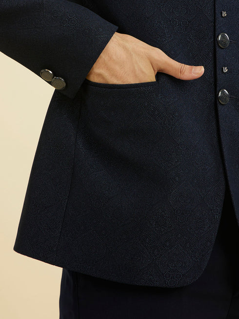 Manyavar Majestic Blue Jodhpuri Suit
