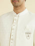 Manyavar Elegant White Open Jodhpuri Suit
