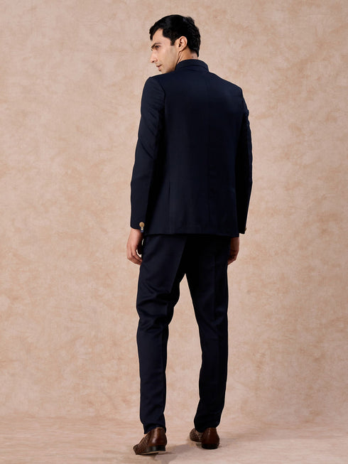 Manyavar Blue Majestic Elegance Jodhpuri Suit