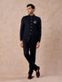 Manyavar Blue Majestic Elegance Jodhpuri Suit