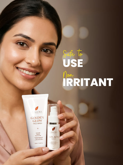 Flawora Golden Glow serum and Golden Glow Facewash