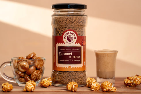 Impulse Coffees Caramel ka Kamal Instant Coffee Powder 100 gms