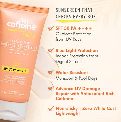 mCaffeine Kombucha Hydra Repair Sunscreen SPF50 PA++++