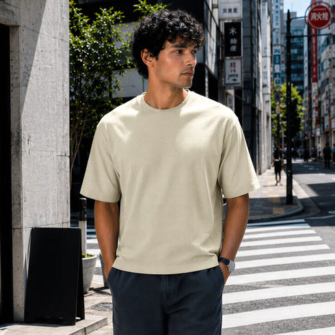 XYXX Boxy Oversized Crewneck T-shirt - Cascade Grey