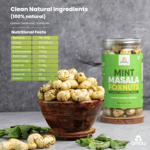 Omay Foods Mint Masala Foxnuts, 30g