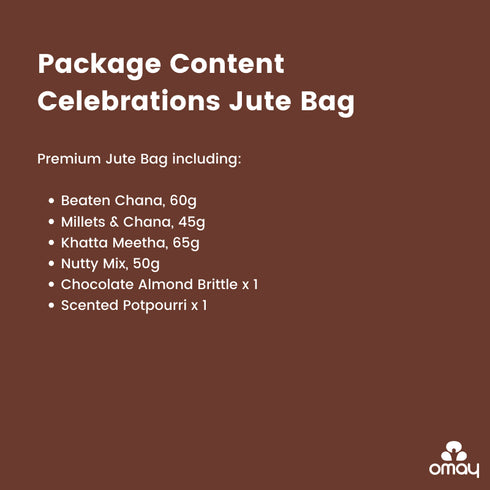 Omay Foods Celebrations Jute Bag