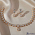 Celestial Halo Drop Necklace Set