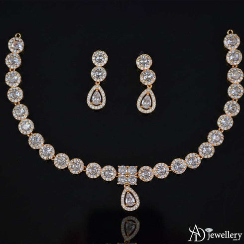 Celestial Halo Drop Necklace Set