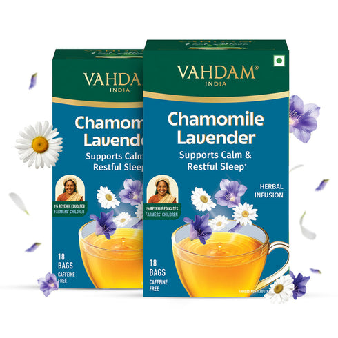 Vahdam Chamomile Lavender Herbal Tea 18 TB