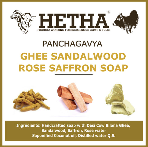 Hetha Ghee Sandalwood Rose Saffron Soap