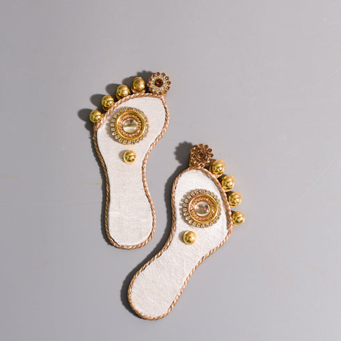 Samskara Home Chandni Pink Silver Lakshmi Feet