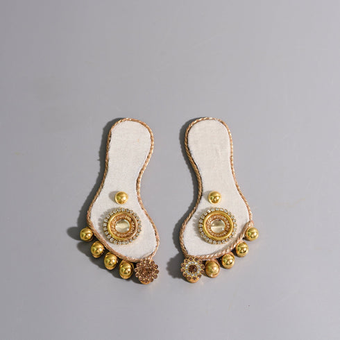 Samskara Home Chandni Pink Silver Lakshmi Feet