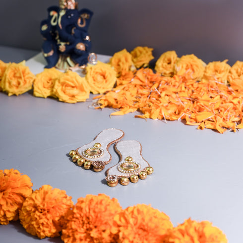 Samskara Home Chandni Pink Silver Lakshmi Feet