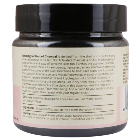 Tattvalogy Coconut Activated Charcoal Powder