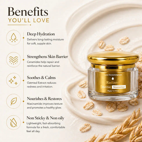 GlowBareSkin Radiance Revive Moisturizer Niacinamide & Oatmeal Cr me clat