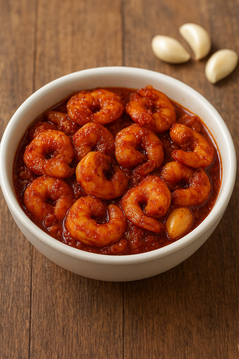 Mithos Prawns Pickle with garlic