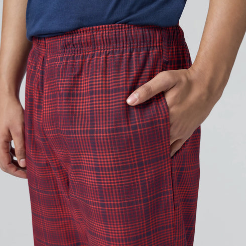 XYXX Checkmate Combed Cotton Pyjamas Brit Red