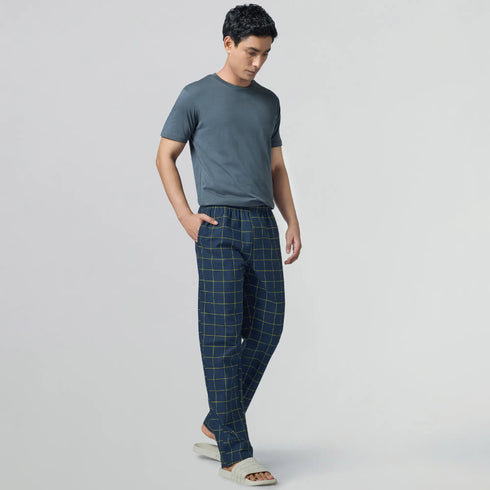 XYXX Checkmate Combed Cotton Pyjamas Lemon Burst