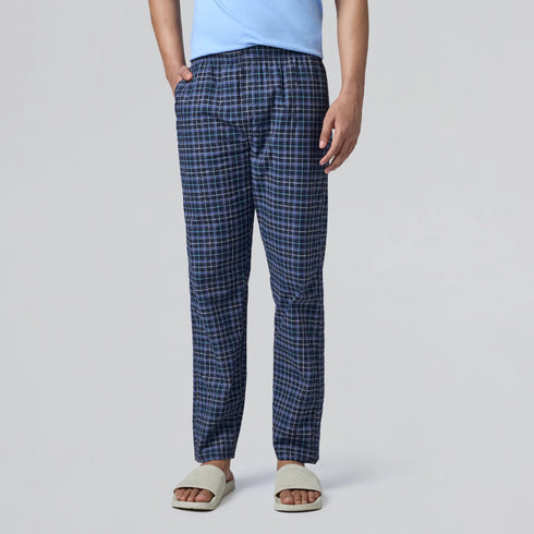 XYXX Checkmate Combed Cotton Pyjamas Midnight Blue