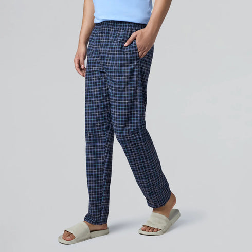 XYXX Checkmate Combed Cotton Pyjamas Midnight Blue
