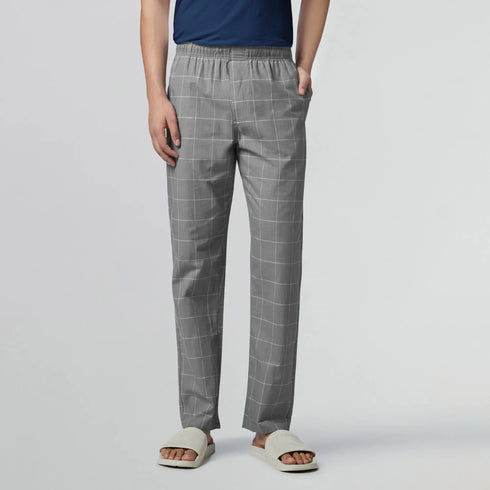 XYXX Checkmate Combed Cotton Pyjamas Steel Grey