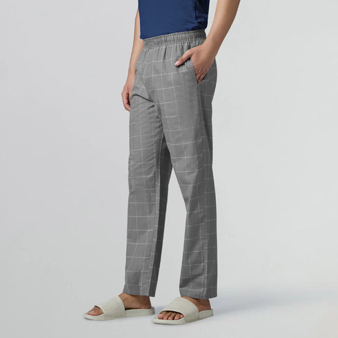 XYXX Checkmate Combed Cotton Pyjamas Steel Grey