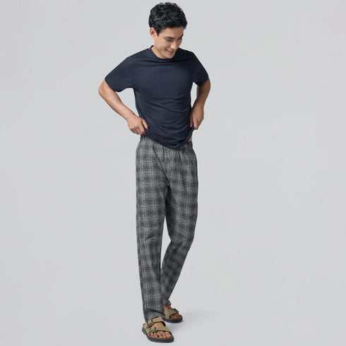 XYXX Checkmate Combed Cotton Pyjamas Smoke Grey