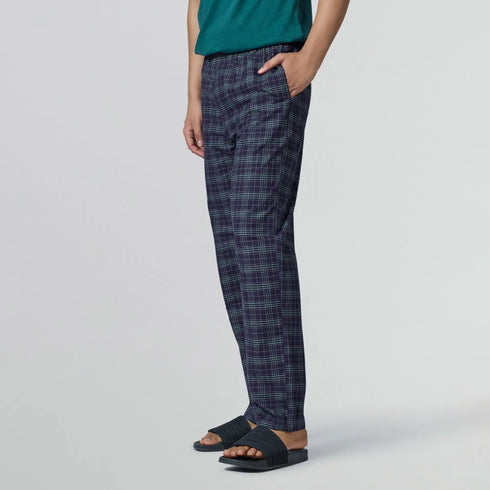 XYXX Checkmate Combed Cotton Pyjamas Storm Blue