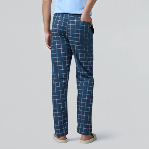 XYXX Checkmate Combed Cotton Pyjamas Vivid Blue