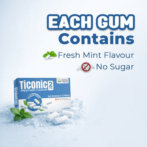Healing Pharma Ticonic Nicotine Polacrilex Chewing Gums