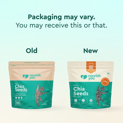 Nourish You Black chia seeds | Superfood | Rich in Omega-3 and Fiber