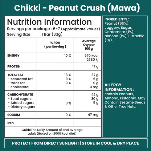 Jabsons Foods Peanut Crush Chikki