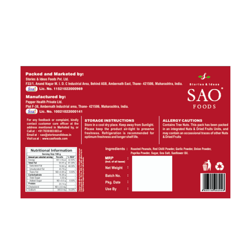 SAO Foods Chilli Garlic flavored Peanuts