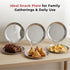 Vinod Stainless Steel China Dish Set of 6 17.5 cm Serving Dish Salad Plate Snack Plate Highest Stainless Steel Mirror Finish Rust Free
