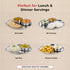 Vinod Stainless Steel China Plate Set of 6 28 cm Lunch and Dinner Plate Highest Quality Stainless Steel Mirror Finish Rust Free