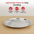 Vinod Stainless Steel China Dish Set of 6 25 cm Serving Dish Salad Plate Snack Plate Highest Quality Stainless Steel Mirror Finish Rust Free