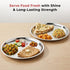 Vinod Stainless Steel China Dish Set of 6 25 cm Serving Dish Salad Plate Snack Plate Highest Quality Stainless Steel Mirror Finish Rust Free