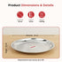 Vinod Stainless Steel China Dish Set of 6 25 cm Serving Dish Salad Plate Snack Plate Highest Quality Stainless Steel Mirror Finish Rust Free